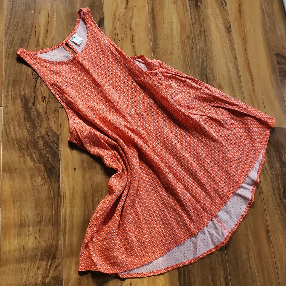 OLD NAVY Sleeveless Orange Print Blouse. Size SP